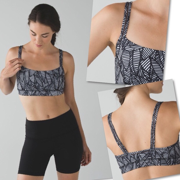 lululemon athletica Other - LULULEMON BANANA LEAF STRAIGHT UP SPORTS BRA SZ 4
